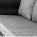 Комплект уличной мебели Divan24 Фарелл Granit, серый ротанг: стол, диван, 2 кресла, 2 пуфа и подушки