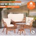 Комплект садовой мебели Tetchair NEW BOGOTA из натурального ротанга, диван, 2 кресла, стол и пуф, коричневый цвет