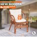 Комплект садовой мебели Tetchair NEW BOGOTA из натурального ротанга, диван, 2 кресла, стол и пуф, коричневый цвет