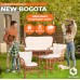 Комплект садовой мебели Tetchair NEW BOGOTA из натурального ротанга, диван, 2 кресла, стол и пуф, коричневый цвет