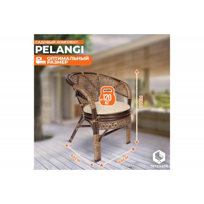 Комплект садовой мебели Tetchair PELANGI из натурального ротанга, стол + 4 кресла