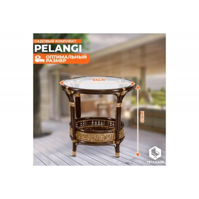 Комплект садовой мебели Tetchair PELANGI из натурального ротанга, стол + 4 кресла